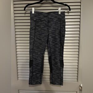 Calvin Klein Black Leggings with White Stripes